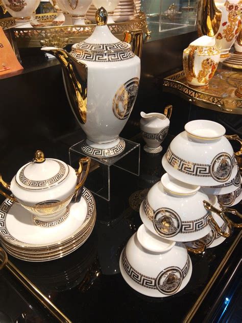 versace medusa crockery|Versace black and white.